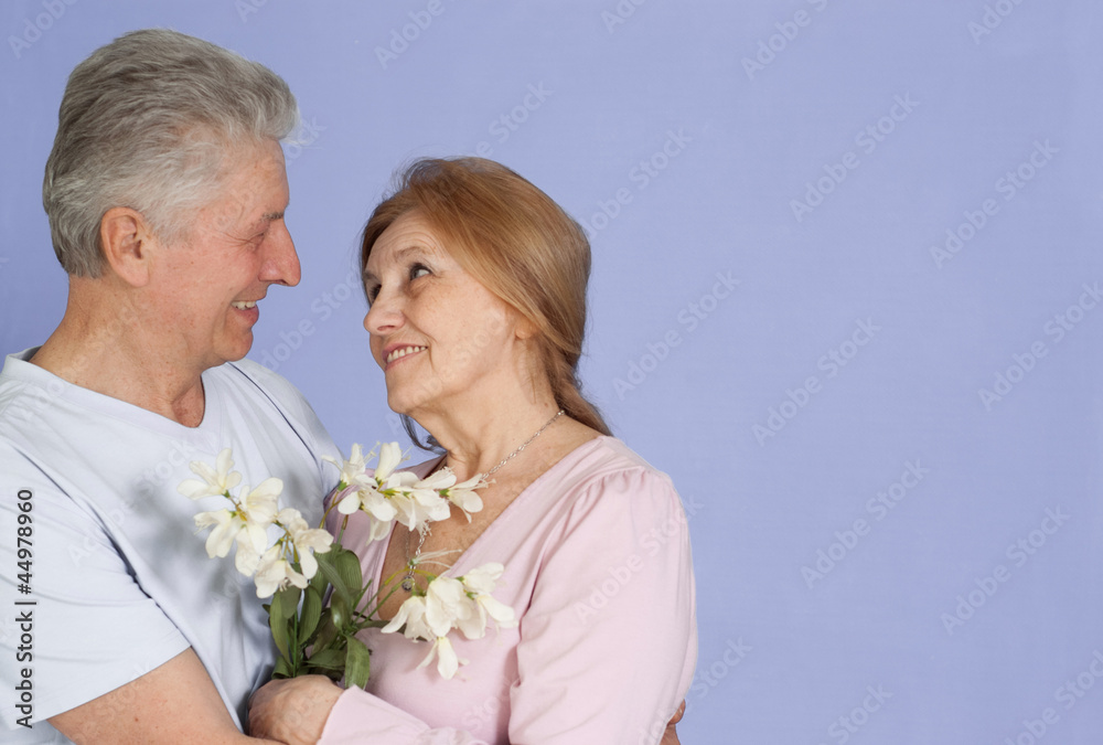 Beautiful Caucasian couple of elderly people Beautiful Caucasian couple of elderly people