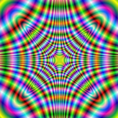 Fototapete Psychedelisch Psychedelisches Quadrant Muster bunt  © Objowl