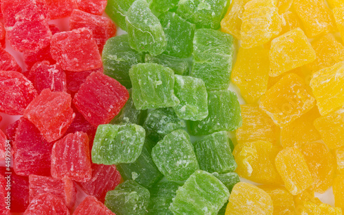 Jamaica flag from fruit candy multi-colored