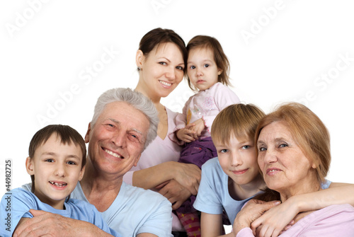 Wallpaper Mural Happy Caucasian family of six Torontodigital.ca