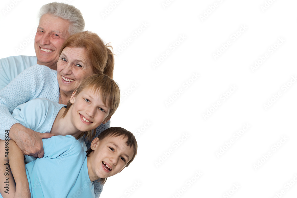 A happy family of four A happy family of four