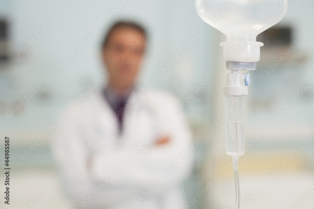 Phial in front of doctor Phial in front of doctor