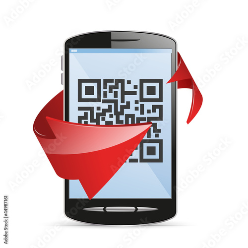 smartphone et flash code