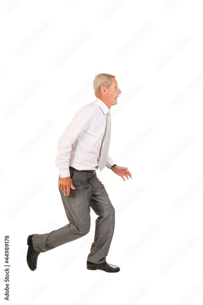 Running senior business man Running senior business man