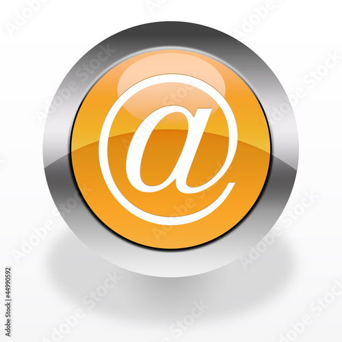 E-mail glossy icon / orange