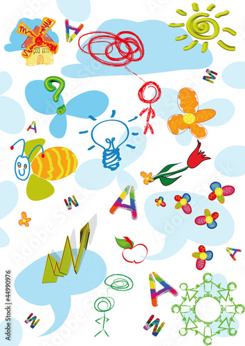 Childlike sketch background