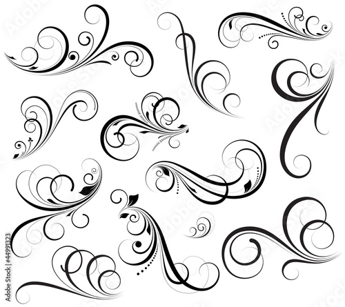 Swirly vectors Design Elements photo