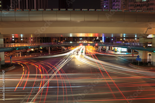 light trails on the crossroads © chungking
