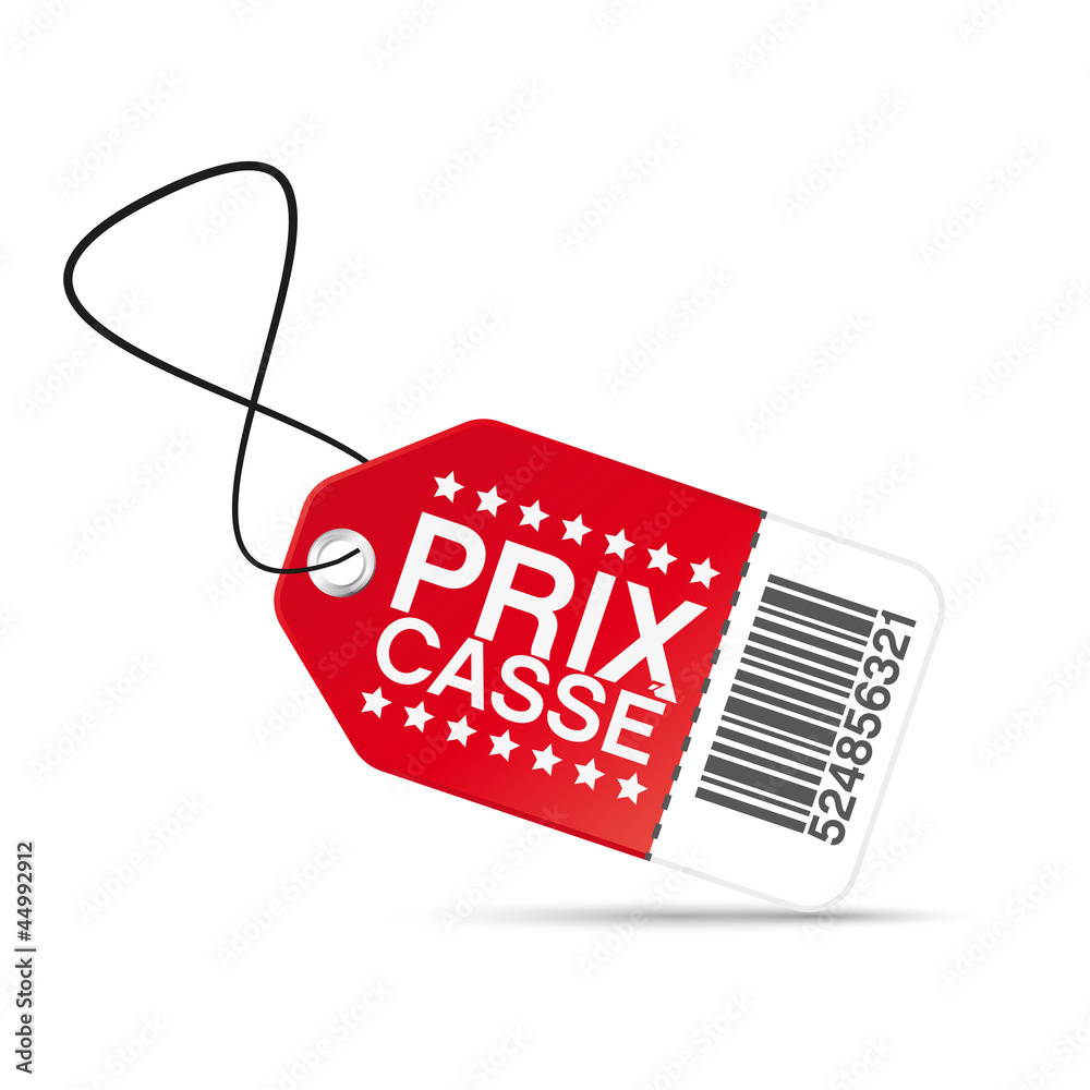 étiquette prix cassé