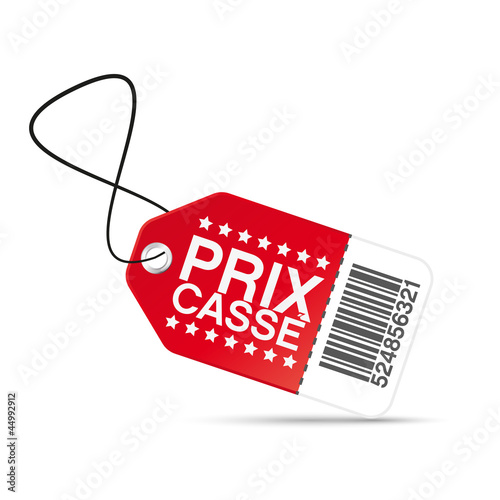 étiquette prix cassé