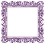 Cadre baroque carré violet