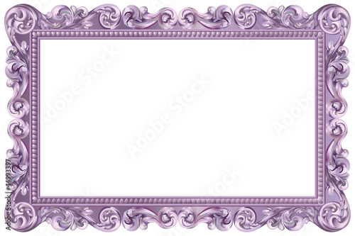 Cadre baroque rectangulaire violet