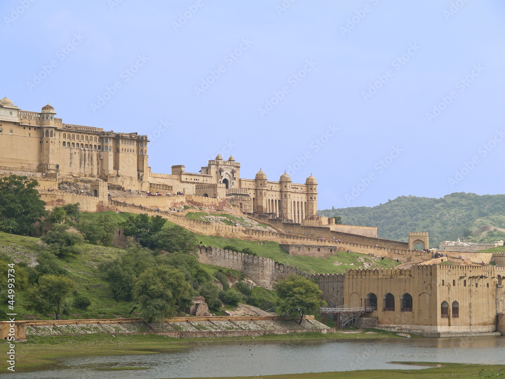 Amber Fort near Jaipur, overlooking Maota lake,India