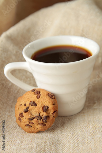 coffee cup and cookie