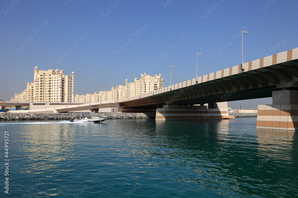 Bridge to The Palm Jumeirah in Dubai, United Arab Emirates