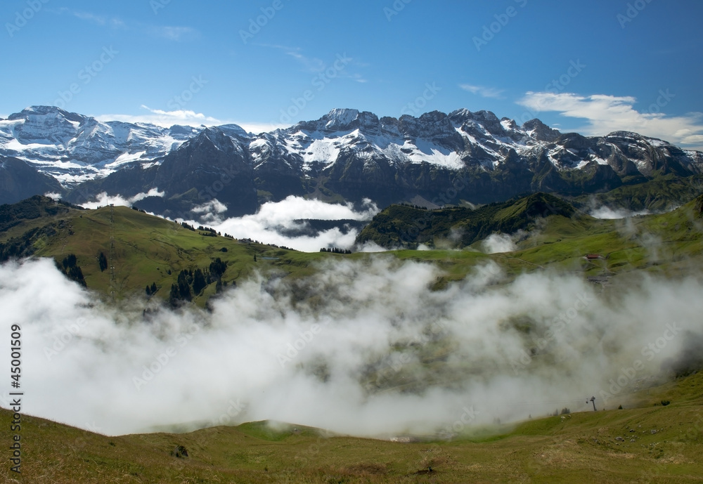 Fog in Swiss Alps