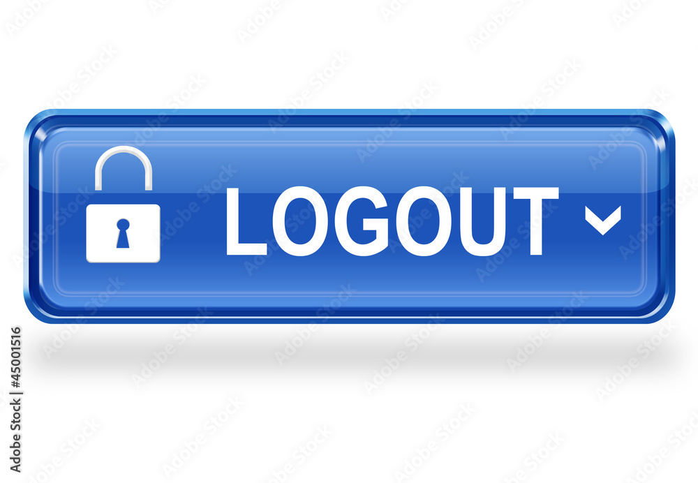 Foto Button logout  - blau