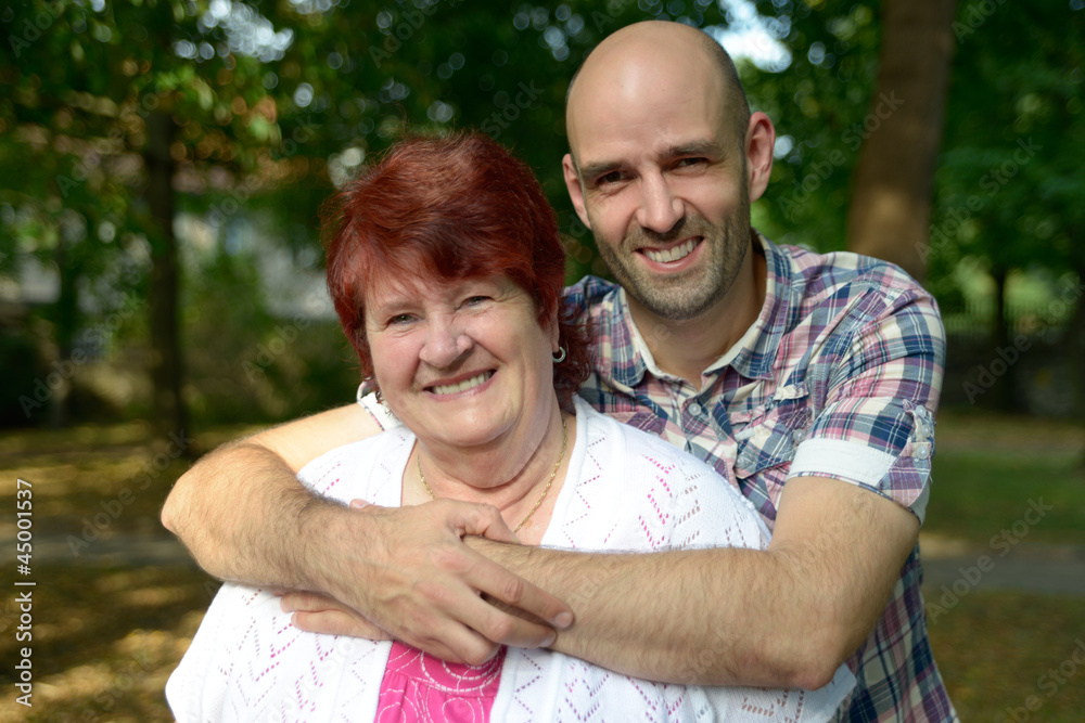 Fototapeta premium Mutter und Sohn