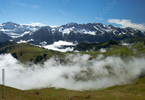 Fog in Swiss Alps