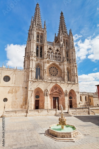 Cathedral in Burgos, Spain, which is under protection of UNESCO