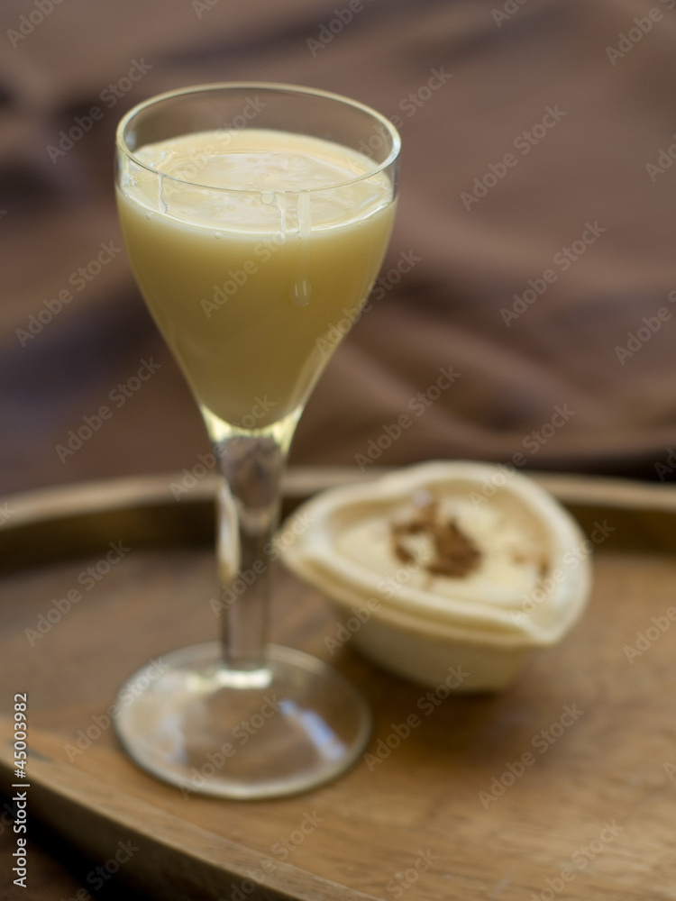 Milk or egg liquor Milk or egg liquor