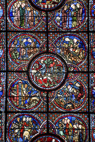 Obraz na płótnie Chartres - Cathedral, stained glass window