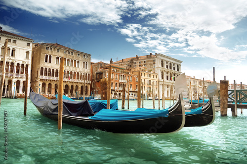 gondolas in Venice, Italy. © Iakov Kalinin