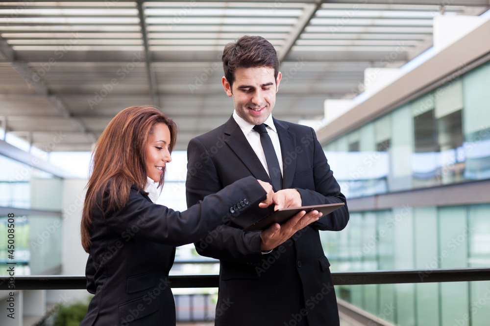 business people working with digital tablet business people working with digital tablet