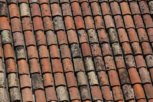 Red roof tiles photo