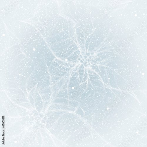 Frost on the window like Flower Poinsettia / Seamless pattern