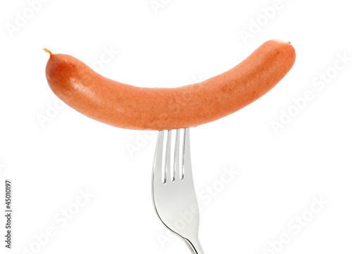 Wurst auf einer Gabel