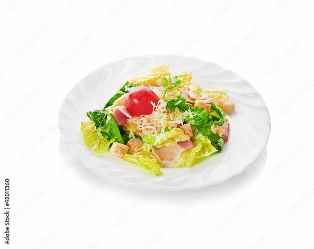 Caesar Salad isolated on a white background Caesar Salad isolated on a white background