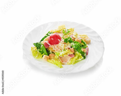 Caesar Salad isolated on a white background
