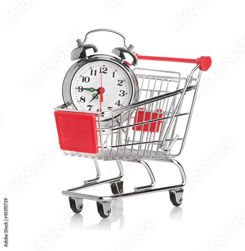 Buying time concept with clock