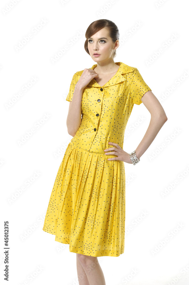 Pretty fashion model posing - isolated on white Pretty fashion model posing - isolated on white