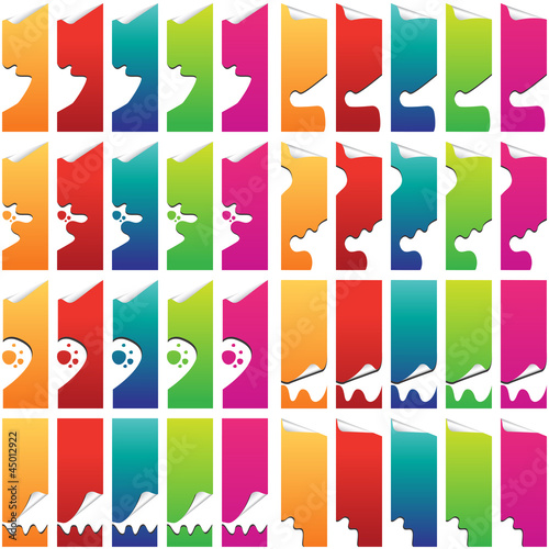 Set of modern, colorful web banners