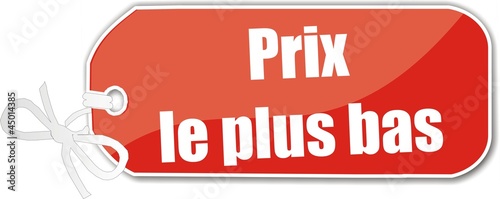 étiquette prix le plus bas