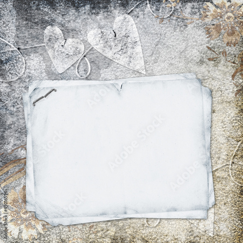 Grunge papers design in scrap-booking style
