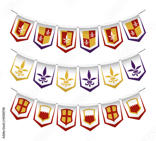 Heraldic bunting flags