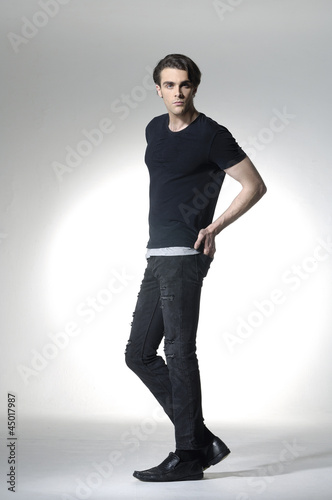 young man isolated, Full body , isolated