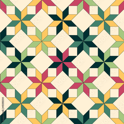 Quilt seamless pattern, vector