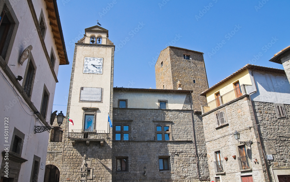 Town Hall Building. Vitorchiano. Lazio. Italy.