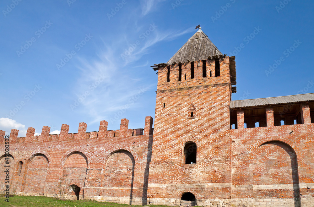 Ancient fortress (Kremlin) in Smolensk, Russian Federation