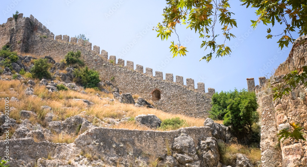 Ancient stone fortress in Alanya