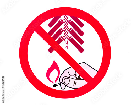 No fireworks sign