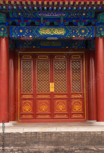 Entrance to a building in Tiantan Park, China