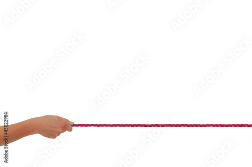 Foto Woman hand with rope