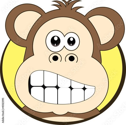 crazy cartoon monkey