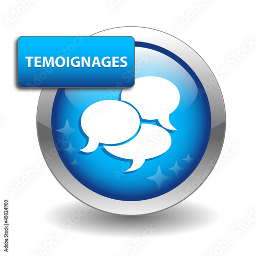 Bouton Web "TEMOIGNAGES" (forum service clients opinions avis)