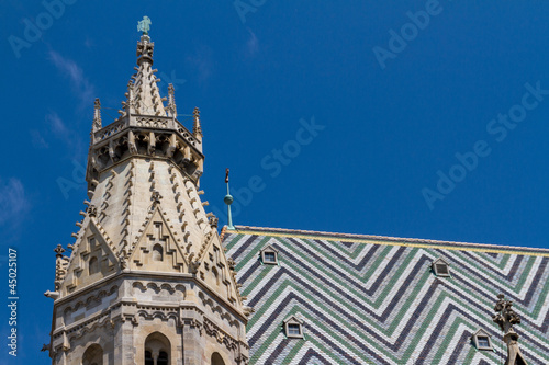Photography St. Stephan cathedral in center of Vienna, Austria